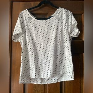 American Eagle Outfitters Black and White Polka Dot Blouse